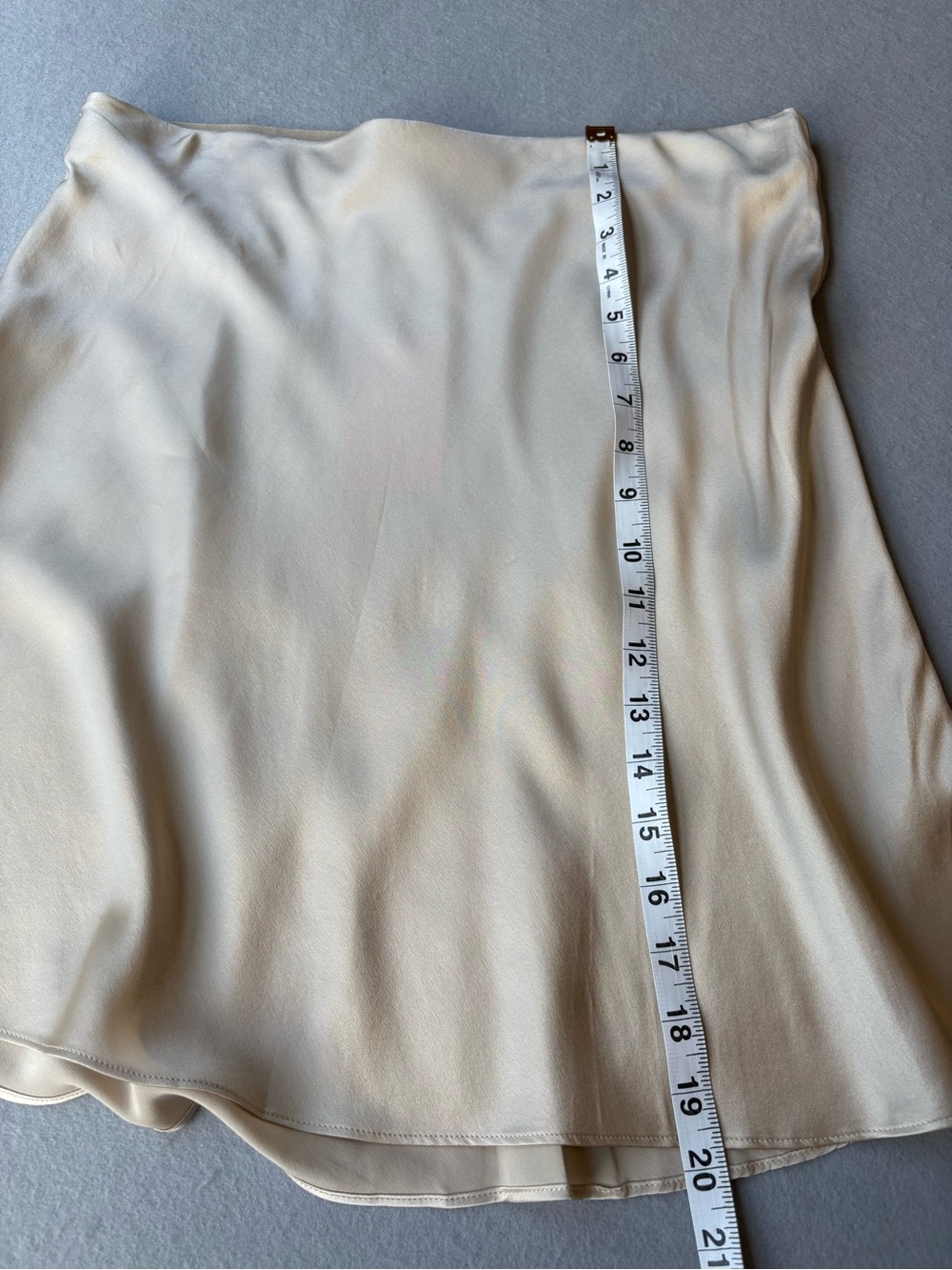 Quince 100% Washable Silk Champagne Mini Skirt A-Line Sz XL NWT - Picture 10 of 10